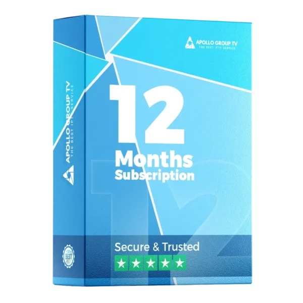 Apollo Group TV 12 Months Subscription box – best IPTV subscription with Apollo Group TV App for HD/4K streaming and premium streaming experience.