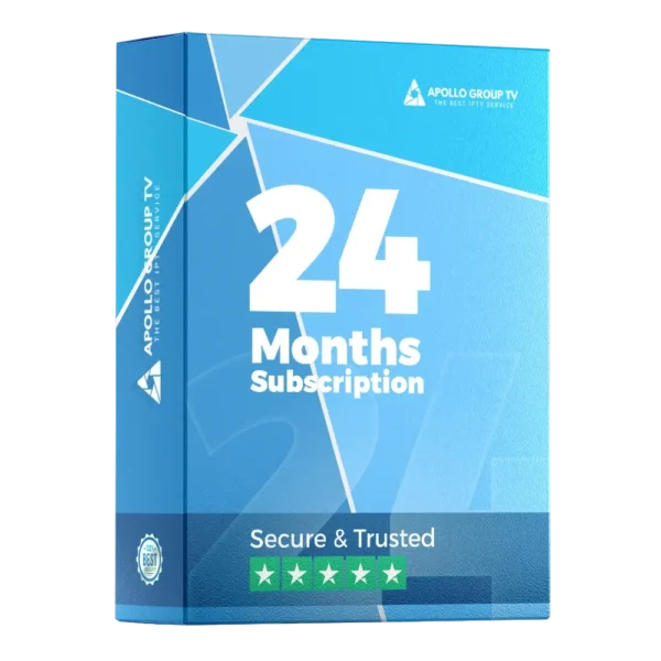Apollo Group TV 24 Months Subscription box – best IPTV subscription with Apollo Group TV App for HD/4K streaming and premium streaming experience.