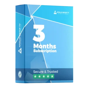 Apollo Group TV 3 Months Subscription box – best IPTV subscription with Apollo Group TV App for HD/4K streaming and premium streaming experience.