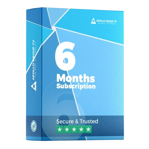 Apollo Group TV 6 Months Subscription box – best IPTV subscription with Apollo Group TV App for HD/4K streaming and premium streaming experience.