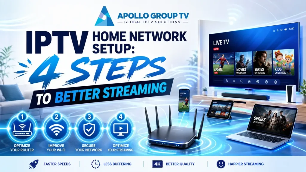 IPTV Home Network Setup with 4 steps to improve home Wi-Fi and streaming performance
