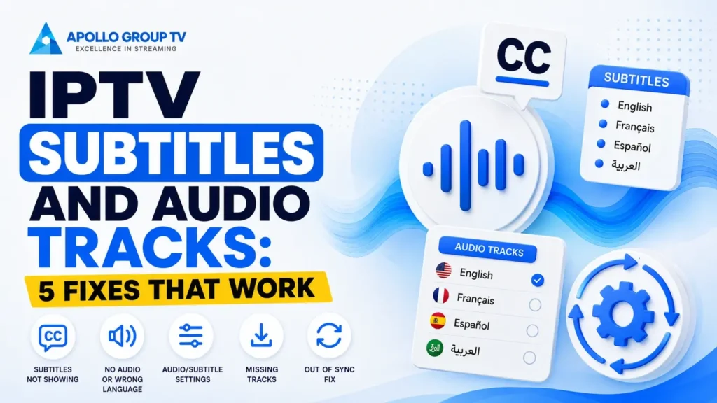 IPTV subtitles and audio tracks – 5 fixes that work for subtitle, language, audio track and sync problems