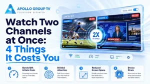 Watch two channels at once – 4 things it costs you with Apollo Group TV
